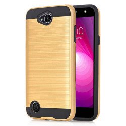 LG X Power 2, Fiesta LTE, X Charge Armor Hybrid Case (Gold)